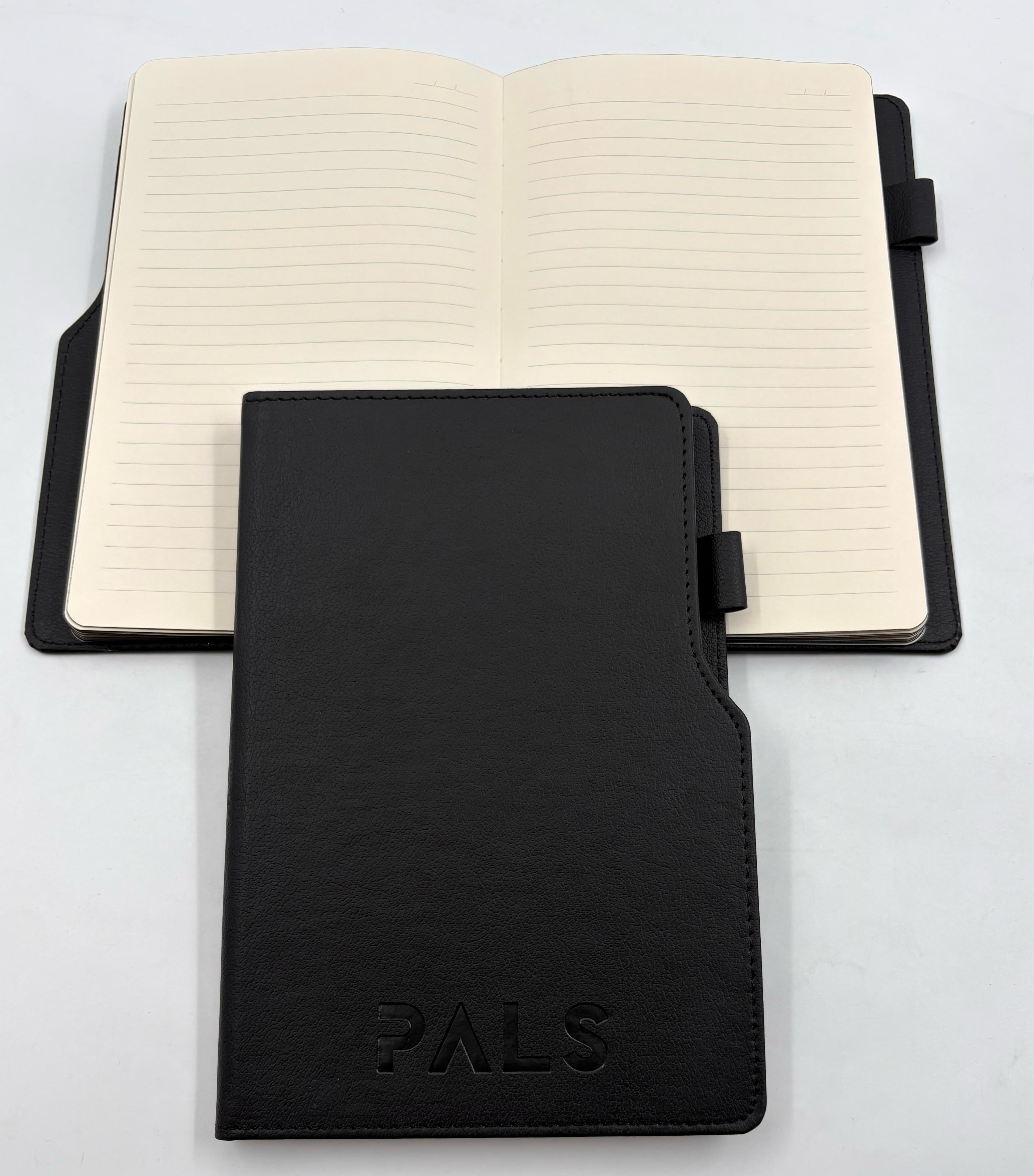 14.5 x 21 cm Thermo Leather PU Hardcover Undated Notebook, 224 Pages, 80 gr Ivory Cream Lined Inner Paper, Painted Edges, Pen Holder