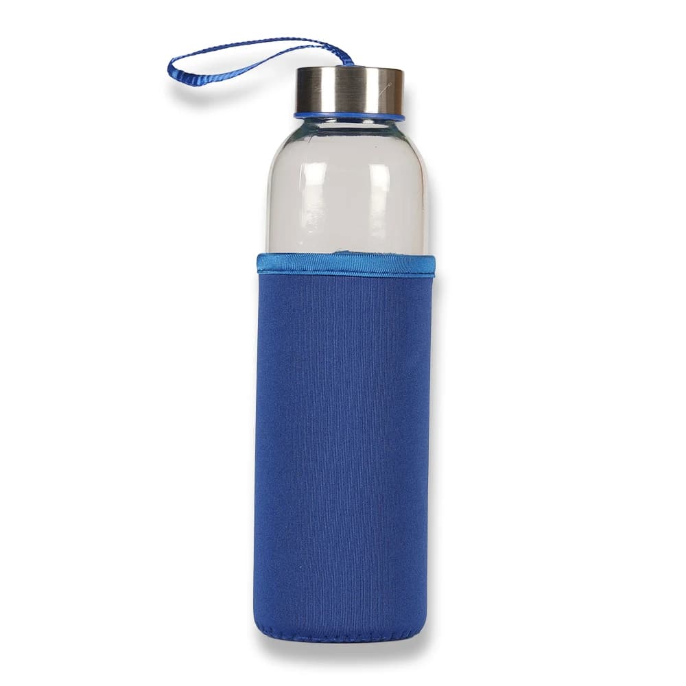 500ml Glass Water Bottle with Colored Sleeve
