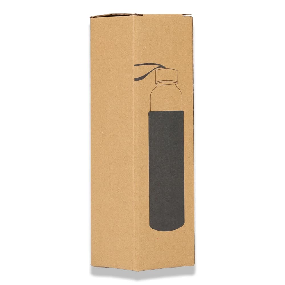 500ml Glass Water Bottle with Colored Sleeve