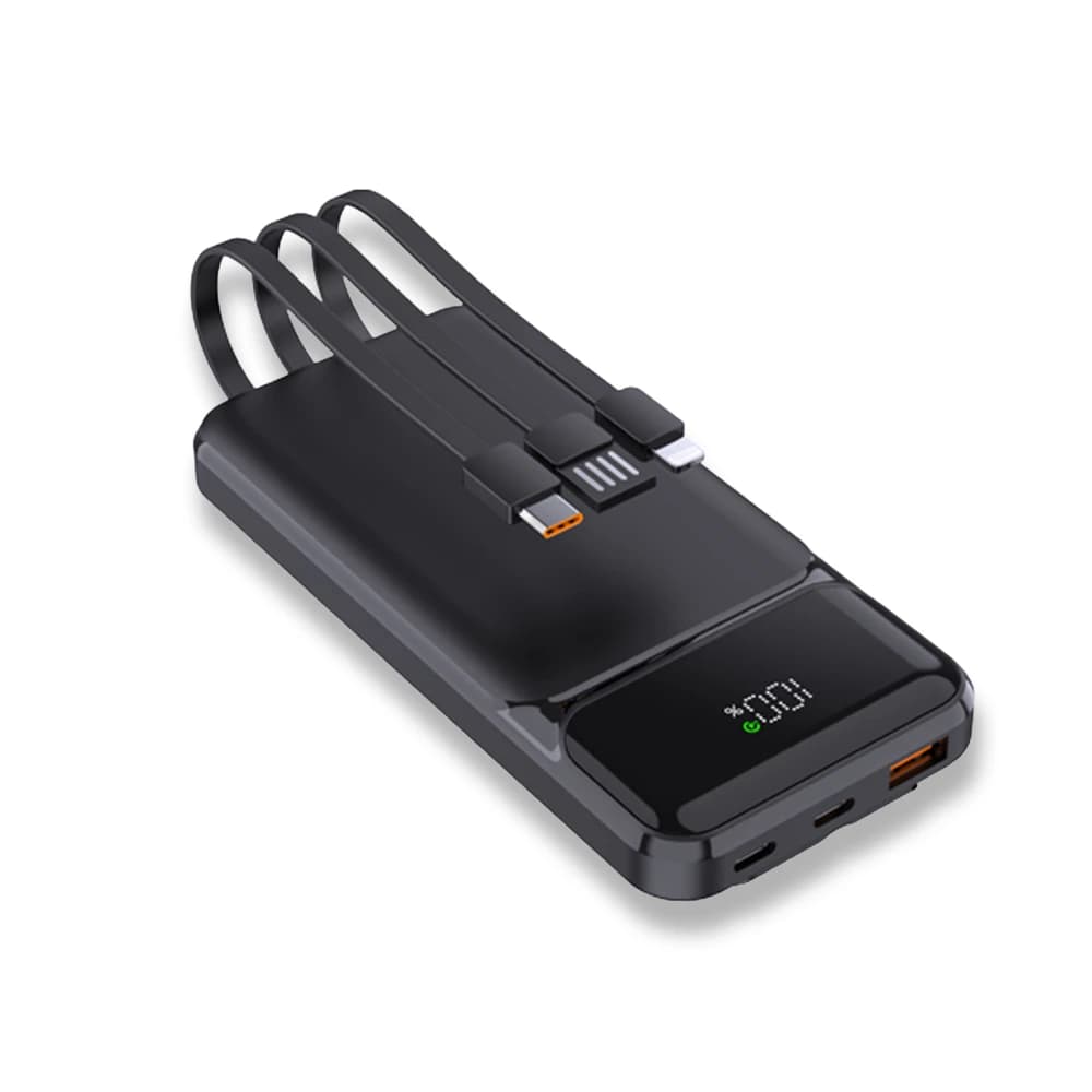 10,000 mAh Built-in Wired Powerbank with 22.5W Fast Charging Support
