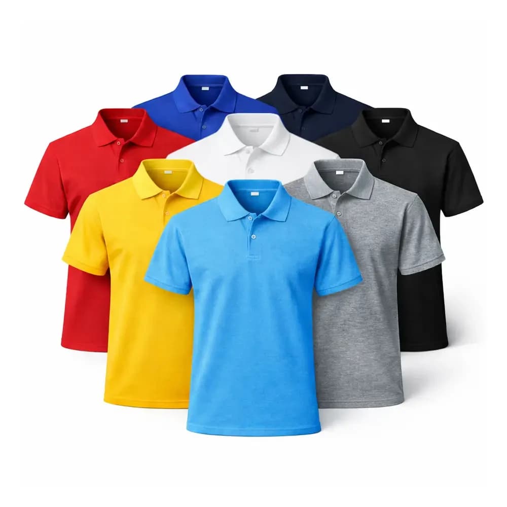 190-200g American Piqué Cotton Polo Shirt